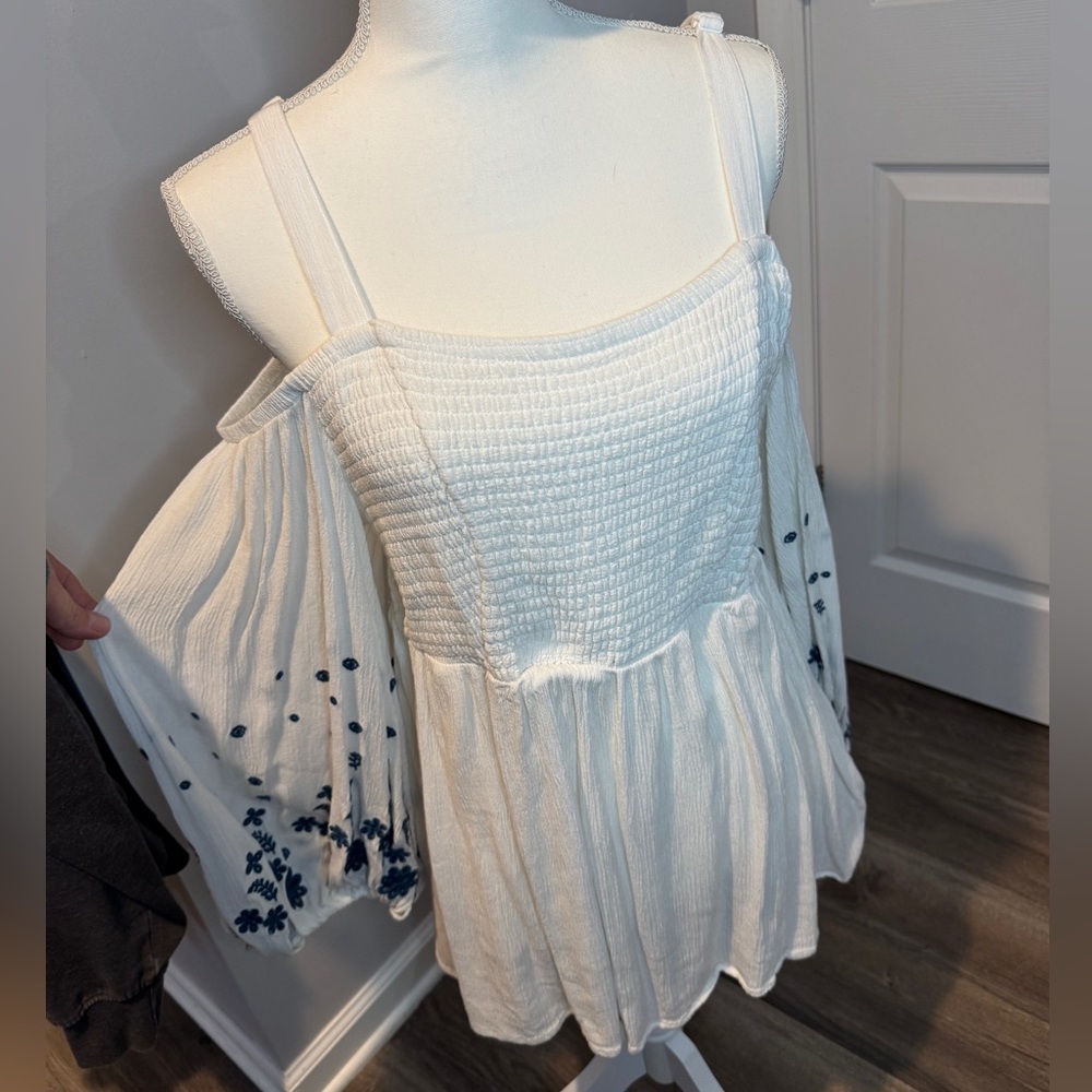 Torrid Cold Shoulder Blouse, White